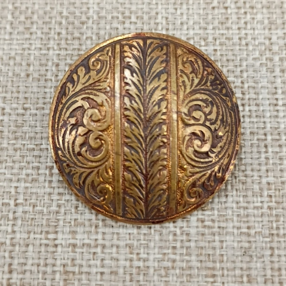 Antique Victorian Brass Button Cricket Cage Filigree Cut Steel Engraved Lot of 5 - Picture 15 of 15